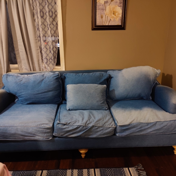 Two blue sofas - Picture 2 of 2